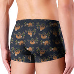 Cute Sloth Pattern Print Men's Boxer Briefs