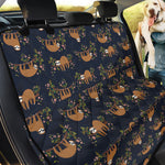 Cute Sloth Pattern Print Pet Car Back Seat Cover