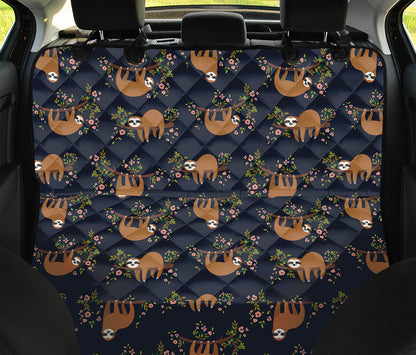 Cute Sloth Pattern Print Pet Car Back Seat Cover