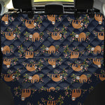 Cute Sloth Pattern Print Pet Car Back Seat Cover