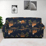 Cute Sloth Pattern Print Sofa Cover