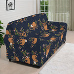 Cute Sloth Pattern Print Sofa Cover