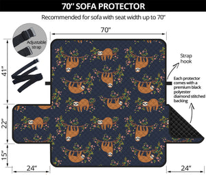 Cute Sloth Pattern Print Sofa Protector