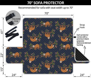 Cute Sloth Pattern Print Sofa Protector