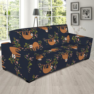 Cute Sloth Pattern Print Sofa Slipcover