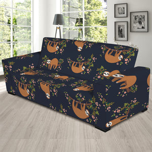 Cute Sloth Pattern Print Sofa Slipcover