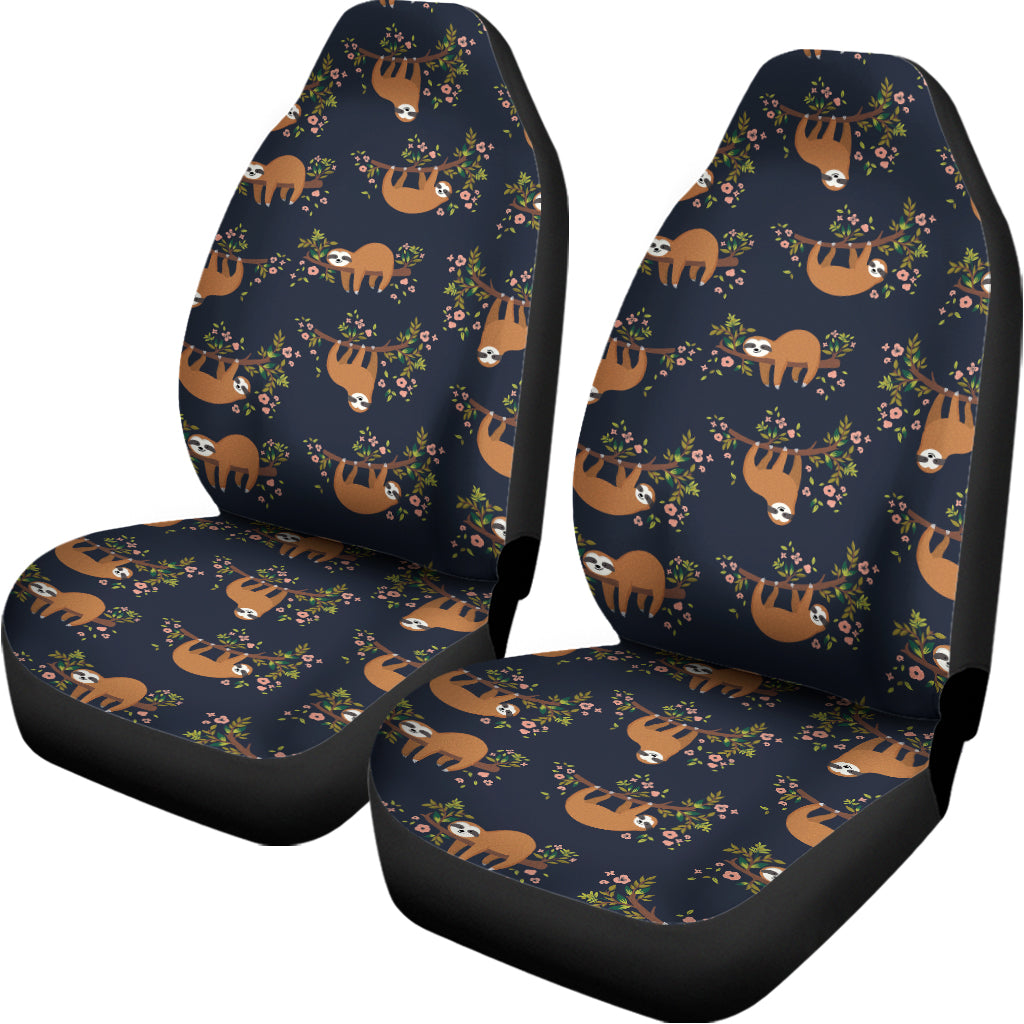 Cute Sloth Pattern Print Universal Fit Car Seat Covers