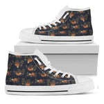 Cute Sloth Pattern Print White High Top Shoes