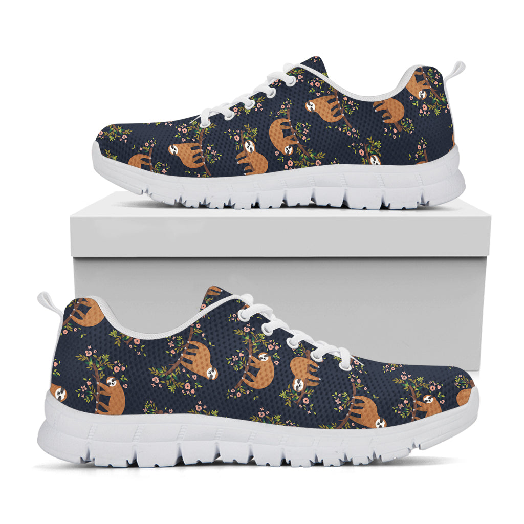 Cute Sloth Pattern Print White Sneakers