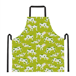 Cute Smiley Cow Pattern Print Apron