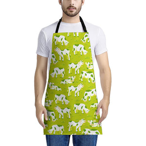 Cute Smiley Cow Pattern Print Apron