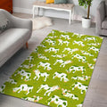 Cute Smiley Cow Pattern Print Floor Mat