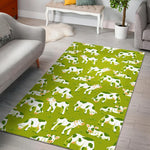 Cute Smiley Cow Pattern Print Area Rug GearFrost