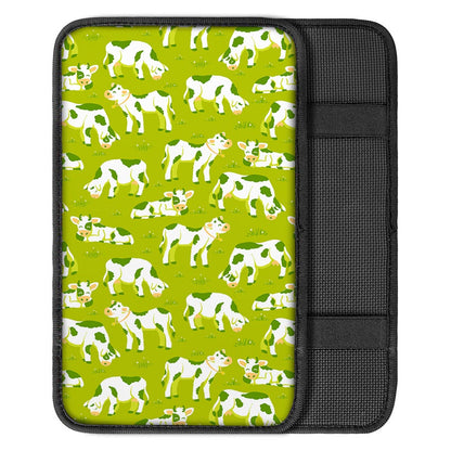 Cute Smiley Cow Pattern Print Car Center Console Cover
