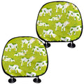 Cute Smiley Cow Pattern Print Car Headrest Covers