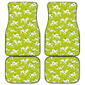 Cute Smiley Cow Pattern Print Front and Back Car Floor Mats
