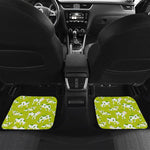 Cute Smiley Cow Pattern Print Front and Back Car Floor Mats