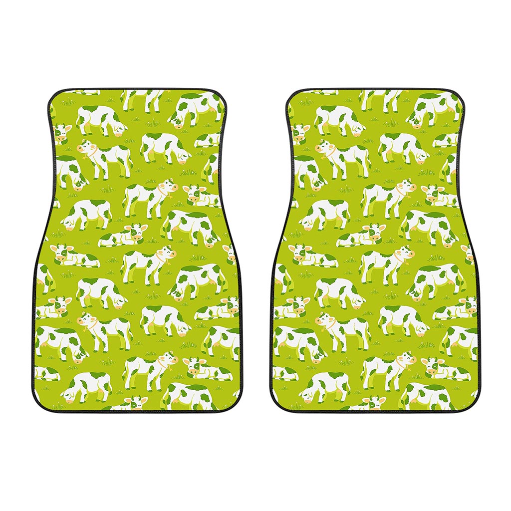 Cute Smiley Cow Pattern Print Front Car Floor Mats