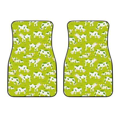 Cute Smiley Cow Pattern Print Front Car Floor Mats
