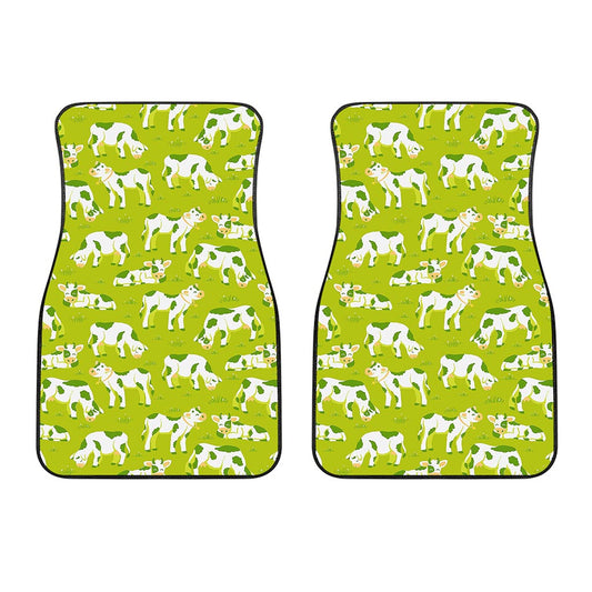 Cute Smiley Cow Pattern Print Front Car Floor Mats