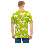 Cute Smiley Cow Pattern Print Men's T-Shirt