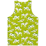 Cute Smiley Cow Pattern Print Men's Tank Top