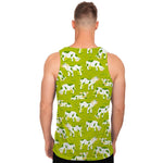 Cute Smiley Cow Pattern Print Men's Tank Top