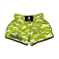 Cute Smiley Cow Pattern Print Muay Thai Boxing Shorts