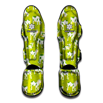 Cute Smiley Cow Pattern Print Muay Thai Shin Guard