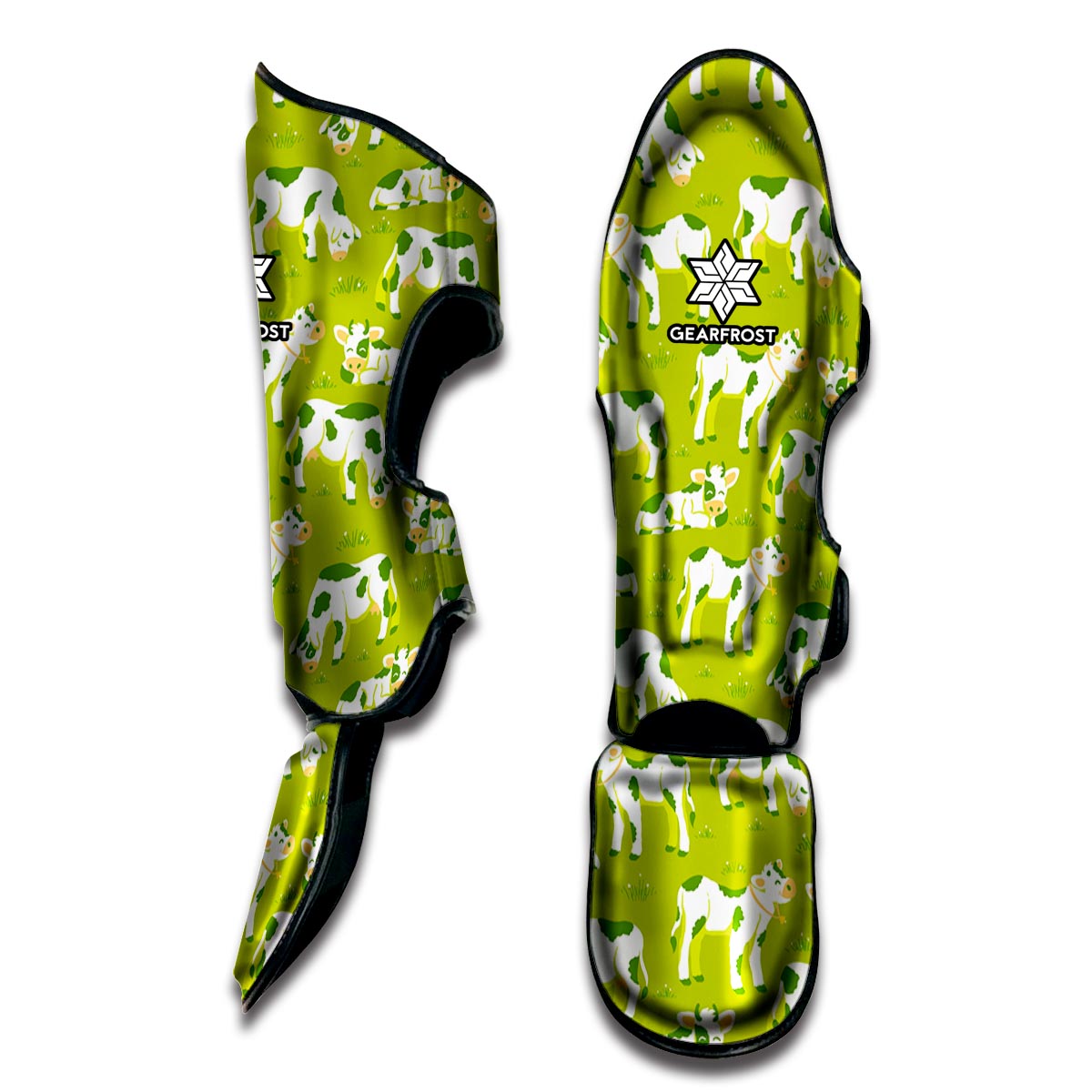 Cute Smiley Cow Pattern Print Muay Thai Shin Guard