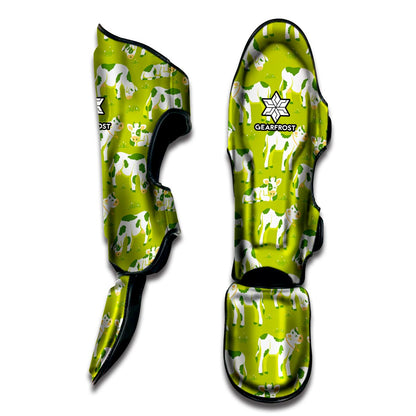 Cute Smiley Cow Pattern Print Muay Thai Shin Guard