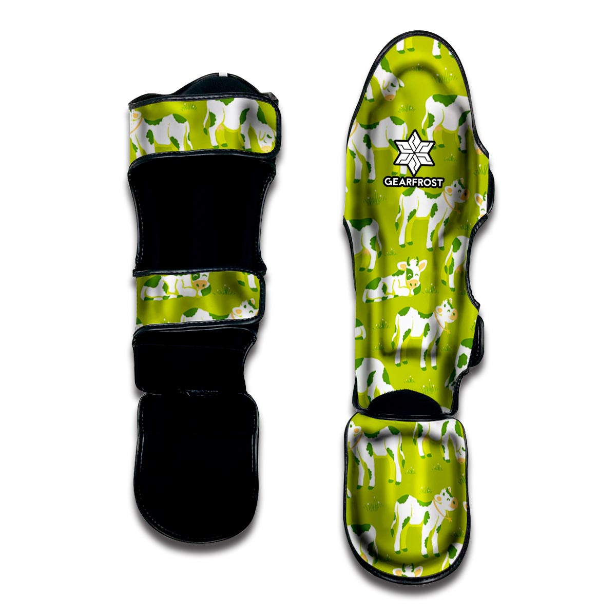 Cute Smiley Cow Pattern Print Muay Thai Shin Guard