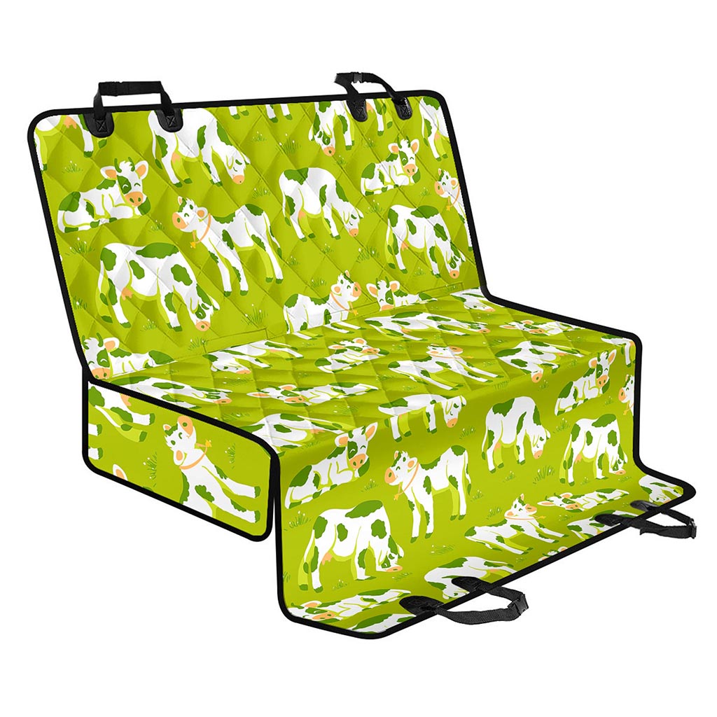 Cute Smiley Cow Pattern Print Pet Car Back Seat Cover