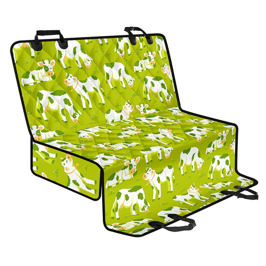Cute Smiley Cow Pattern Print Pet Car Back Seat Cover