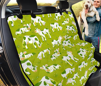 Cute Smiley Cow Pattern Print Pet Car Back Seat Cover