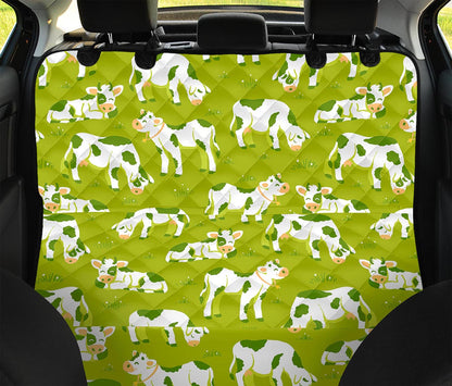 Cute Smiley Cow Pattern Print Pet Car Back Seat Cover