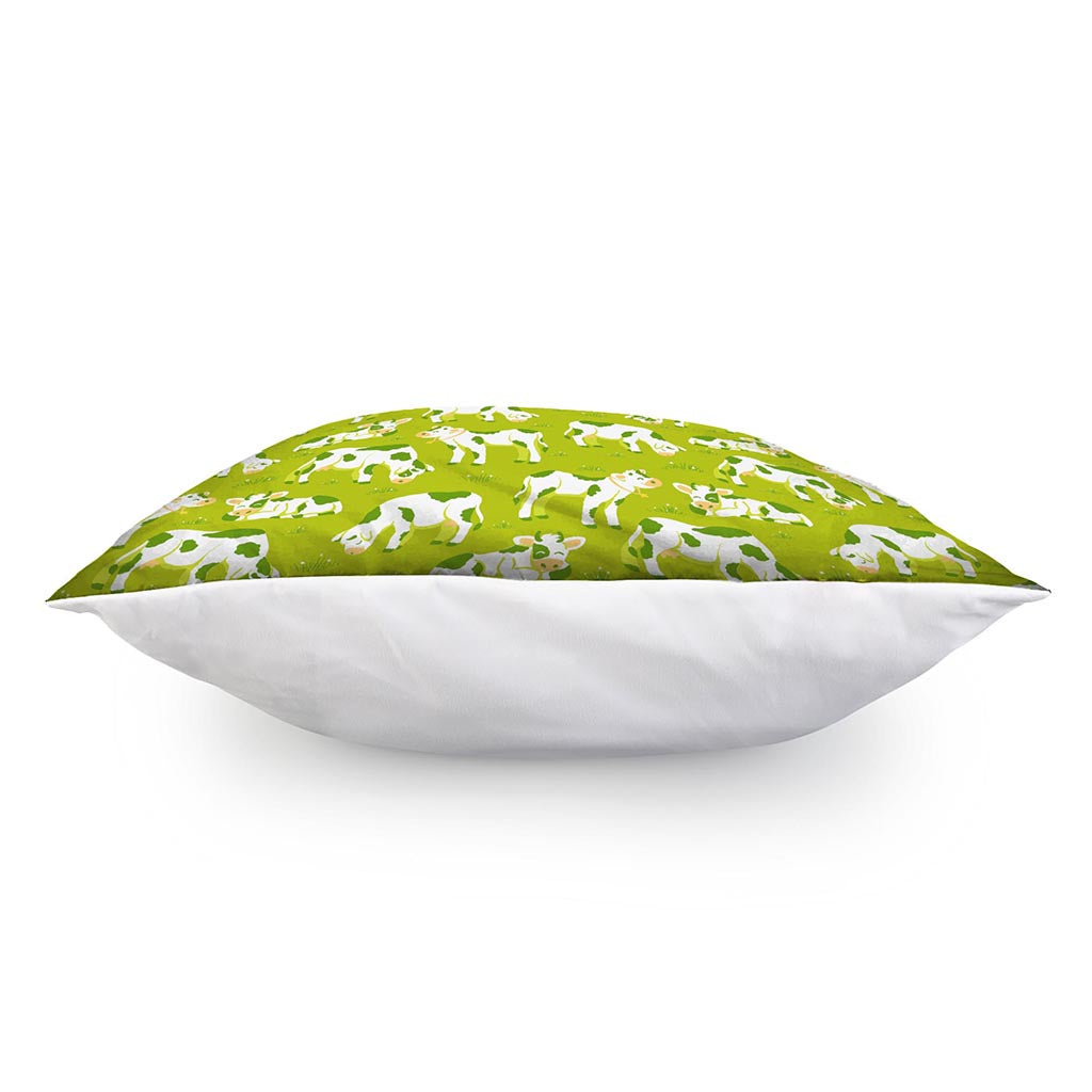 Cute Smiley Cow Pattern Print Pillow Cover
