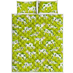 Cute Smiley Cow Pattern Print Quilt Bed Set