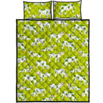 Cute Smiley Cow Pattern Print Quilt Bed Set