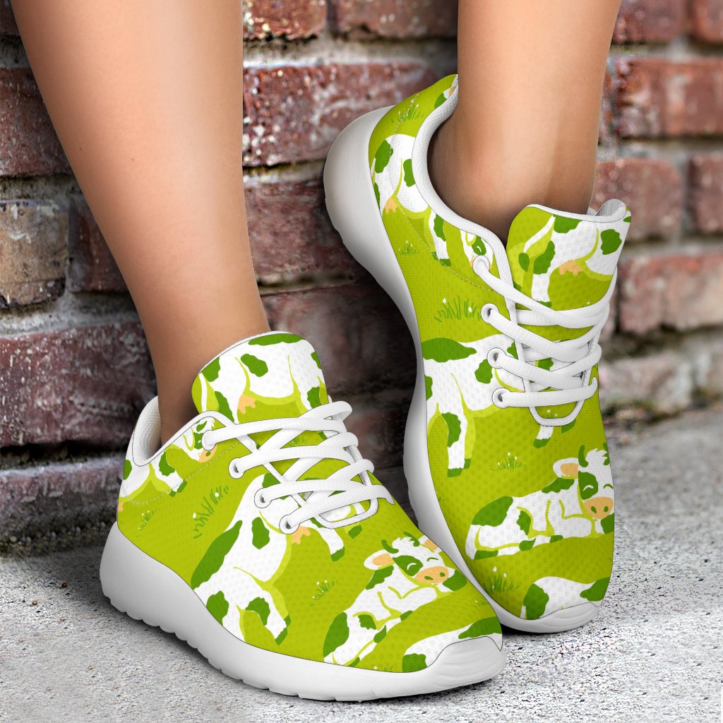 Cute Smiley Cow Pattern Print Sport Shoes GearFrost