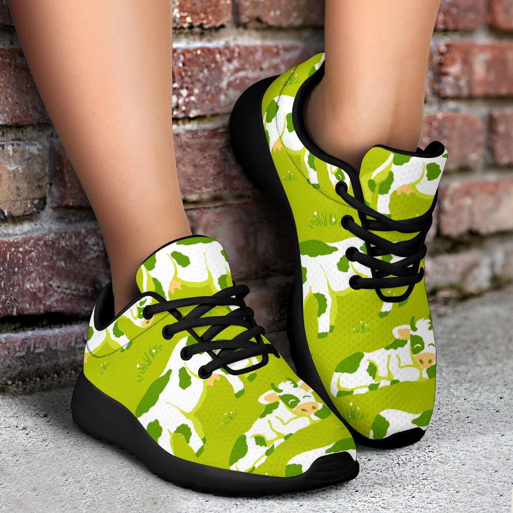 Cute Smiley Cow Pattern Print Sport Shoes GearFrost