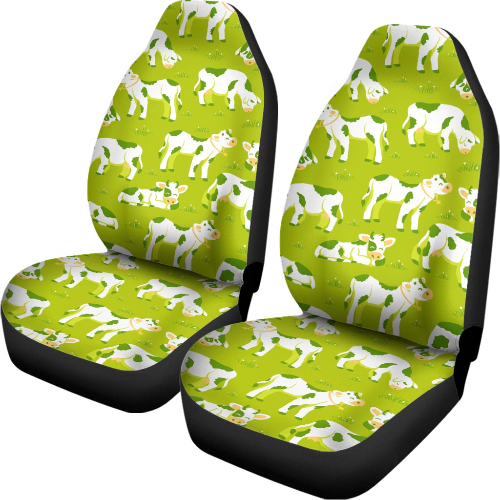 Cute Smiley Cow Pattern Print Universal Fit Car Seat Covers
