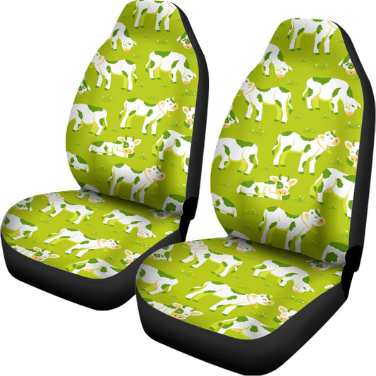 Cute Smiley Cow Pattern Print Universal Fit Car Seat Covers
