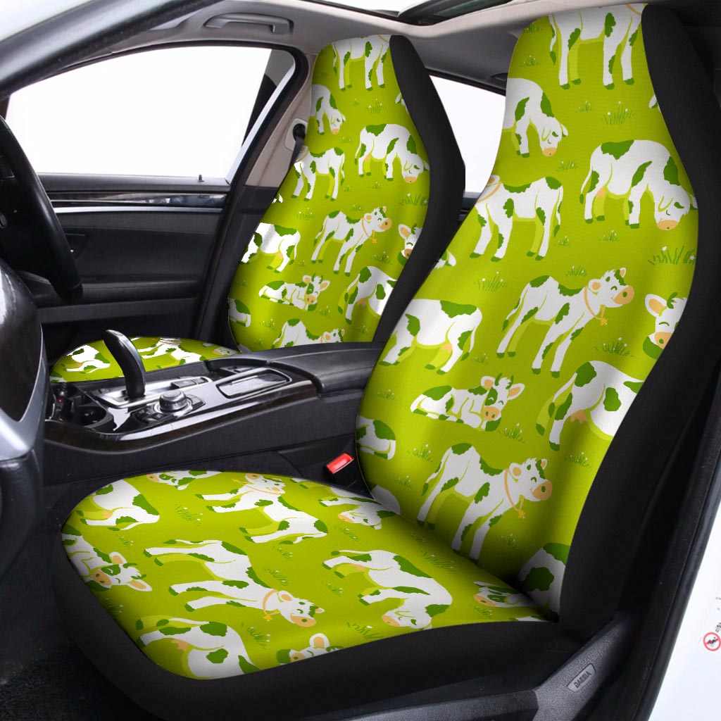 Cute Smiley Cow Pattern Print Universal Fit Car Seat Covers