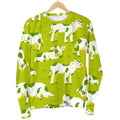 Cute Smiley Cow Pattern Print Women's Crewneck Sweatshirt