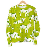 Cute Smiley Cow Pattern Print Women's Crewneck Sweatshirt GearFrost