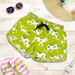 Cute Smiley Cow Pattern Print Women's Shorts