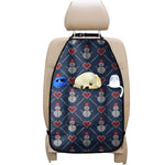 Cute Snowman Knitted Pattern Print Car Seat Organizers