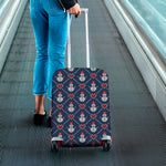 Cute Snowman Knitted Pattern Print Luggage Cover