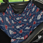 Cute Snowman Knitted Pattern Print Pet Car Back Seat Cover